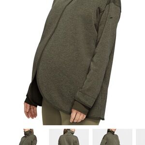 Olive Green Maternity Turtleneck Sweatshirt